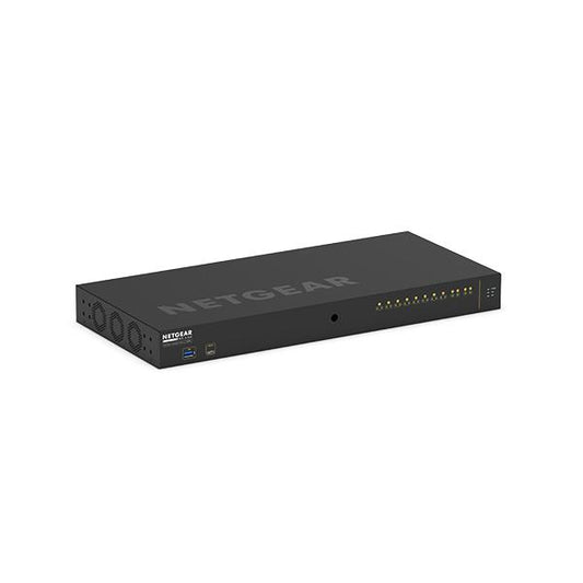 NETGEAR M4250-10G2XF-PoE+ Gestito L2/L3 Gigabit Ethernet [10/100/1000] Supporto Power over Ethernet [PoE] 1U Nero (NETGEAR AV GSM4212PX-100EUS M4250-10G2XF-PoE+ Managed Switch 240W Budget 2 SFP+ AVB)