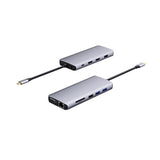eSTUFF USB-C Single USB-C Dock USB 3.2 Gen 1 (3.1 Gen 1) Type-C 5000 Mbit/s Grigio