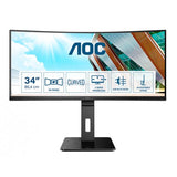 AOC P2 CU34P2A LED display 86,4 cm [34] 3440 x 1440 Pixel Quad HD Nero (AOC CU34P2A - Monitor a LED - curvato - 34 - 3440 x 1440 UWQHD @ 100 Hz - VA - 300 cd/m? - 3000:1 - 1 ms - 2xHDMI, DisplayPort