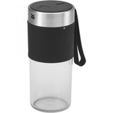 WMF KITCHENminis Mix on the Go 0,3 L Sbattitore con base 50 W Nero, Acciaio inossidabile, Trasparente