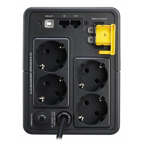 APC BX950MI-GR gruppo di continuit [UPS] A linea interattiva 0,95 kVA 520 W 4 presa[e] AC (APC Back-UPS BX Series BX950MI-GR - UPS - 230 V c.a. V - 520 Watt - 950 VA - 9 Ah - connettori di uscita 4