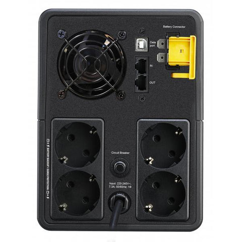 APC BX1600MI-GR gruppo di continuit [UPS] A linea interattiva 1,6 kVA 900 W 4 presa[e] AC (APC Back-UPS BX Series BX1600MI-GR - UPS - 230 V c.a. V - 900 Watt - 1600 VA - 7 Ah - connettori di uscita