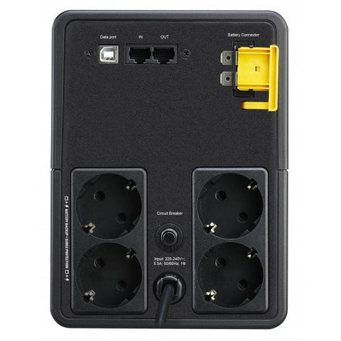 APC BX1200MI-GR gruppo di continuit [UPS] A linea interattiva 1,2 kVA 650 W 4 presa[e] AC (APC Back-UPS BX Series BX1200MI-GR - UPS - 230 V c.a. V - 650 Watt - 1200 VA - 9 Ah - connettori di uscita