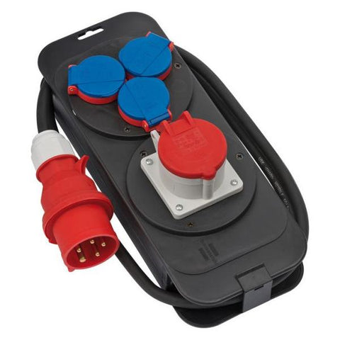 Brennenstuhl 1151600010 unità di distribuzione dell'energia (PDU) Nero, Blu, Rosso 4 presa(e) AC