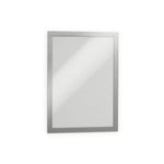 DURABLE DURAFRAME CORNICE ESPOSITIVA MAGNETICA 210X297 mm A4 IN PVC ARGENTO CONF 2 Pz.