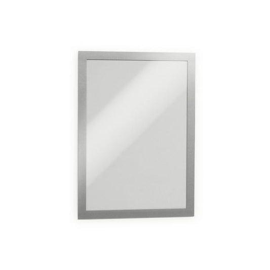 DURABLE DURAFRAME CORNICE ESPOSITIVA MAGNETICA 210X297 mm A4 IN PVC ARGENTO CONF 2 Pz.
