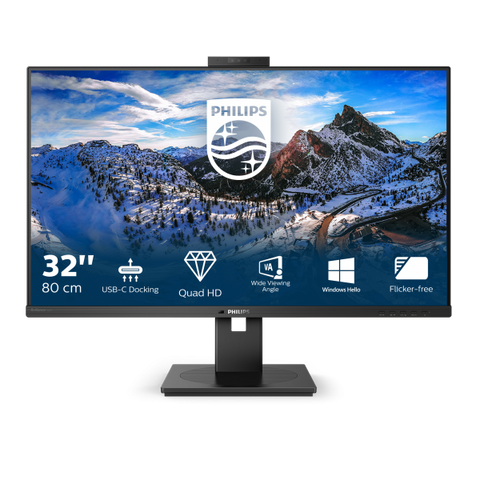MONITOR PHILIPS 32 IPS 2K WEBCAM MIC. HDMI DP 326P1H/00 USB C 3.1 PIVOT REG ALTE