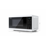 Sharp YC-MG02E-W forno a microonde Superficie piana 20 L 800 W Blu, Bianco