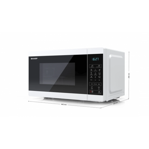 Sharp YC-MG02E-W forno a microonde Superficie piana 20 L 800 W Blu, Bianco