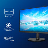 PHILIPS V LINE 271V8LA/00 27" LED FULL HD VA 16:9 250 CD/MW CONTRASTO 3000:1 75HZ ALTOPARLANTI - 1 X HDMI 1 X VGA NERO