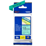 BROTHER TZE741 NASTRO PER STAMPANTE A TRASFERIMENTO TERMICO 18MMx8MT COLORE VERDE STAMPA NERO