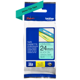BROTHER TZE751 NASTRO PER ETICHETTATRICE 24MM COLORE GREEN STAMPA BLACK