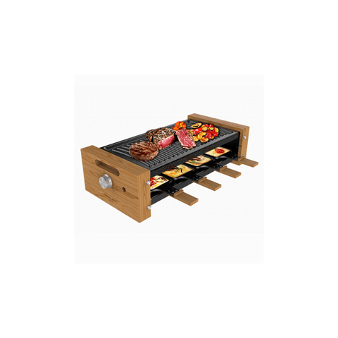 Cecotec Cheese&Grill 8200 Wood Black griglia per raclette 8 persona(e) 1200 W Nero, Legno