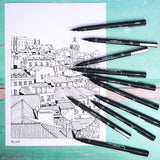 OSAMA PIN FINELINER MARCATORE A PENNA PUNTA AD AGO 1 mm NERO CONF 12 Pz.