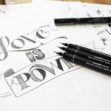 OSAMA PIN FINELINER MARCATORE A PENNA PUNTA AD AGO 1.2 mm NERO CONF 12 Pz.