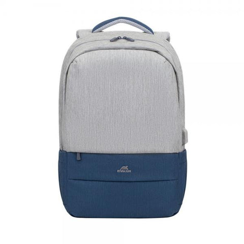 RIVACASE ZAINO PER NOTEBOOK DA 17" IN POLIESTERE 30X48X15 CM 6 SCOMPARTI BLU GRIGIO