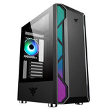 ITEK VERTIBRA X210 CASE MIDDLE TOWER GAMING ATX MICRO ATX MINI-ITX PANNELLO LATERALE IN VETRO TEMPERATO 2xUSB 3.0 1x12CM VENTOLA ARGB BLACK