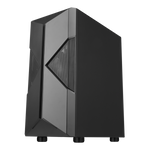 ITEK SPACIRC XO MIDDLE TOWER GAMING ATX MICRO ATX MINI-ITX PANNELLO LATERALE IN VETRO TEMPERATO FRONTALE ABS E TRAFORATO 2xUSB 3.0 2x12CM VENTOLE ARGB BLACK