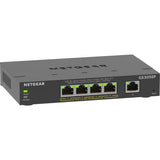 NETGEAR 5-Port Gigabit Ethernet PoE+ Plus Switch [GS305EP] Gestito L2/L3 Gigabit Ethernet [10/100/1000] Supporto Power over Ethernet [PoE] Nero (Netgear 5Port Switch 10/100/1000 GS305EP)