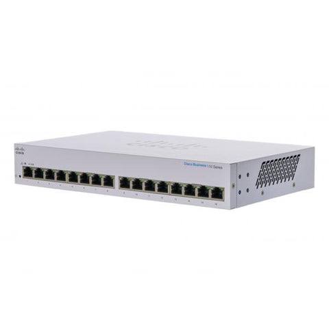 Cisco CBS110 Non gestito L2 Gigabit Ethernet [10/100/1000] Desktop Grigio (Cisco Business 110 Series 110-16T - Switch - unmanaged - 16 x 10/100/1000 - desktop, rack-mountable, wall-mountable)