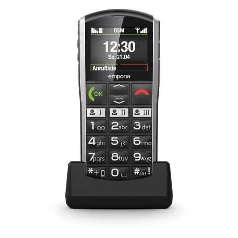 Emporia SiMPLiCiTY 5,08 cm (2") 90 g Nero, Argento Telefono per anziani
