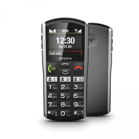 Emporia SiMPLiCiTY 5,08 cm (2") 90 g Nero, Argento Telefono per anziani
