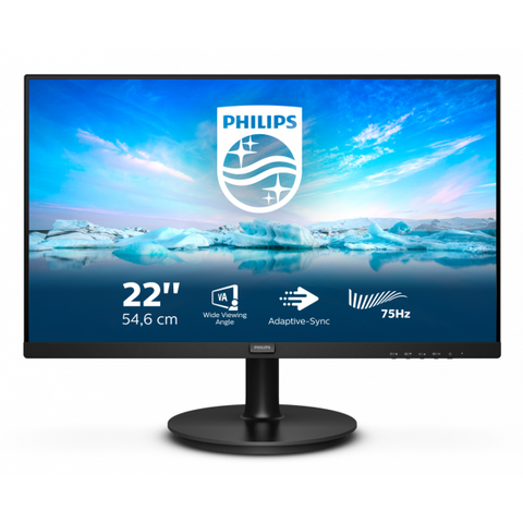 Philips V Line 222V8LA/00 Monitor PC 54,6 cm [21.5] 1920 x 1080 Pixel Full HD LCD Nero (Philips V-line 222V8LA - Monitor a LED - 22 - 1920 x 1080 Full HD [1080p] @ 75 Hz - VA - 250 cd/m? - 3000:1 - 4