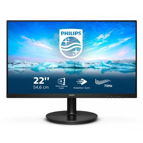 Philips V Line 222V8LA/00 Monitor PC 54,6 cm [21.5] 1920 x 1080 Pixel Full HD LCD Nero (Philips V-line 222V8LA - Monitor a LED - 22 - 1920 x 1080 Full HD [1080p] @ 75 Hz - VA - 250 cd/m? - 3000:1 - 4