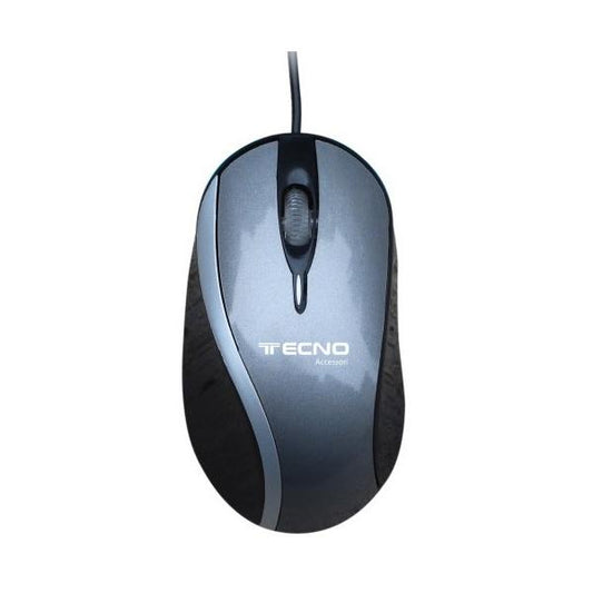 TECNO MOUSE OTTICO USB 1200DPI CAVO 120CM SILVER RETAIL TC-40