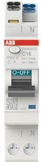 ABB FI/LS-Schalter DSX301CA-C16/0.03 1 TE 6kA1P+N AC16 30mA (2CSR255165R1164)