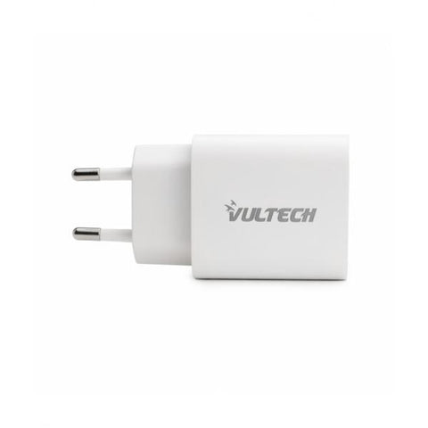 VULTECH CARICATORE ADATTATORE UNIVERSALE USB 3.0 QUICK CHARGE BIANCO