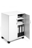 Durable 311502 armadietto per ufficio (Durable Multi Function Storage Trolley 74x53cm Closed with Doors White - 311502 DD)