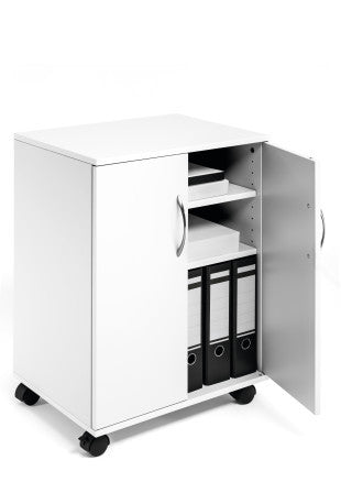 Durable 311502 armadietto per ufficio (Durable Multi Function Storage Trolley 74x53cm Closed with Doors White - 311502 DD)