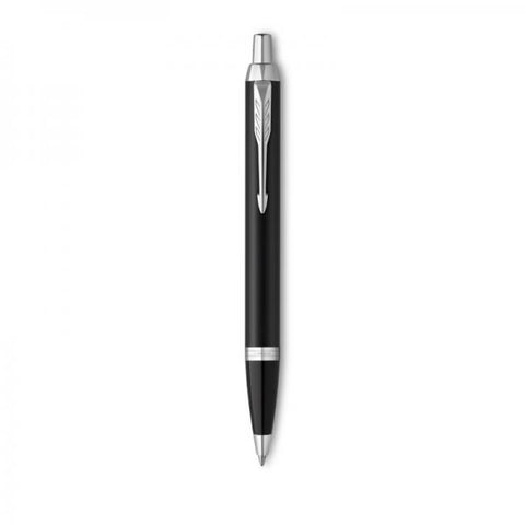 PARKER IM BLACK PENNA A SFERA PUNTA M FUSTO NERO OPACO PUNTALE CROMATO INCHIOSTRO BLU CONFEZIONE REGALO