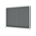 Nobo 1915336 bacheca per appunti Interno Grigio Alluminio (Nobo 1915336 8 x A4 Premium+ lockable Notice Board with Grey Felt)