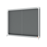 Nobo 1915336 bacheca per appunti Interno Grigio Alluminio (Nobo 1915336 8 x A4 Premium+ lockable Notice Board with Grey Felt)