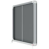 Nobo 1915336 bacheca per appunti Interno Grigio Alluminio (Nobo 1915336 8 x A4 Premium+ lockable Notice Board with Grey Felt)