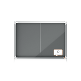 Nobo 1915336 bacheca per appunti Interno Grigio Alluminio (Nobo 1915336 8 x A4 Premium+ lockable Notice Board with Grey Felt)