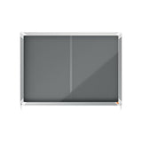 Nobo 1915336 bacheca per appunti Interno Grigio Alluminio (Nobo 1915336 8 x A4 Premium+ lockable Notice Board with Grey Felt)
