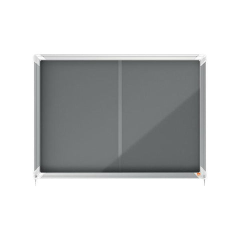 Nobo 1915336 bacheca per appunti Interno Grigio Alluminio (Nobo 1915336 8 x A4 Premium+ lockable Notice Board with Gray Felt) 