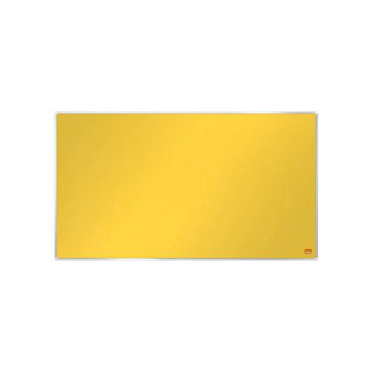 Nobo Impression Pro bacheca per appunti Interno Giallo (Nobo Impression Pro Widescreen Yellow Felt Noticeboard Aluminium Frame 710x400mm 1915429 DD)