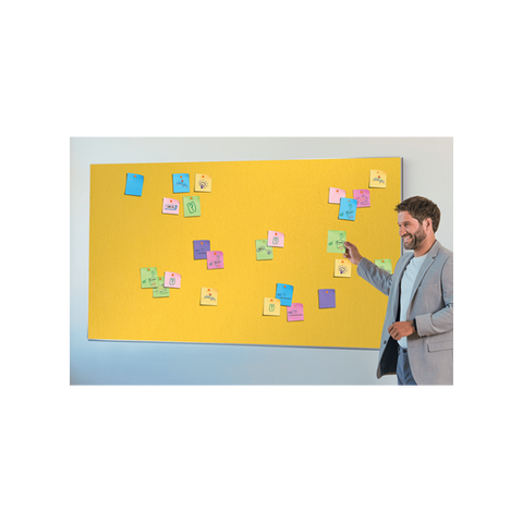 Nobo Impression Pro bacheca per appunti Interno Giallo (Nobo 1915433 Impression Pro 1880x1060mm Widescreen Yellow Felt Notice Board)