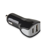 CELLY CARICABATTERIE DA AUTO 1 X F USB TIPO A 1 X F USB TIPO C NERO GRIGIO