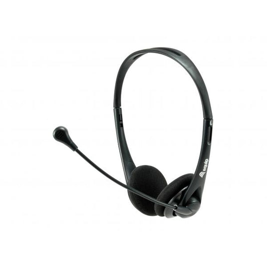 CONCEPTRONIC CUFFIA CON MICROFONO STEREO FUNZIONE MUTE JACK 3.5mm CAVO 1.8 MT NERO