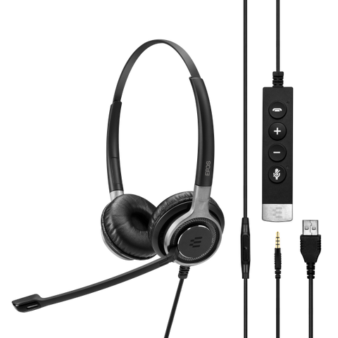 EPOS SENNHEISER IMPACT SC 665 USB Cuffia Padiglione auricolare Connettore 3.5 mm USB tipo A Nero, Argento