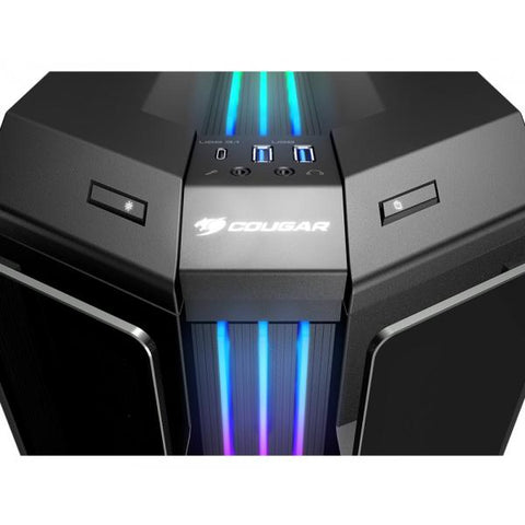 COUGAR GEMINI T PRO RGB CABINET MIDI TOWER PANNELLI IN VETRO 1 x FAN RGB NERO