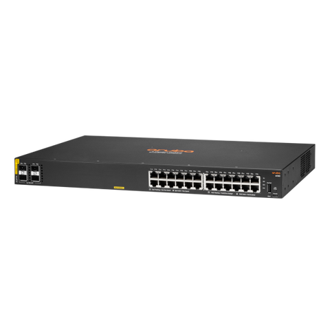 Hewlett Packard Enterprise Aruba 6100 24G Clase 4 PoE 4SFP+ 370W Gestor L3 Gigabit Ethernet (10/100/1000) Soporte Power over Ethernet (PoE) 1U Negro 