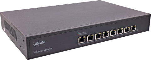 InLine Netzwerk Switch 8-Port - 10Gigabit Ethernet - 19" - Metall - Lfter (32308A)
