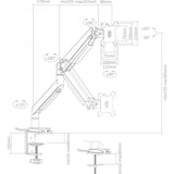 InLine da tavolo con ascensor y USB/Audio fino a máx. 82cm 32" 9kg 