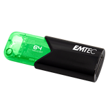 EMTEC CLICK EASY CHIAVETTA USB 3.2 64GB VELOCIT DI LETTURA FINO A 20 MB/S VERDE NERO